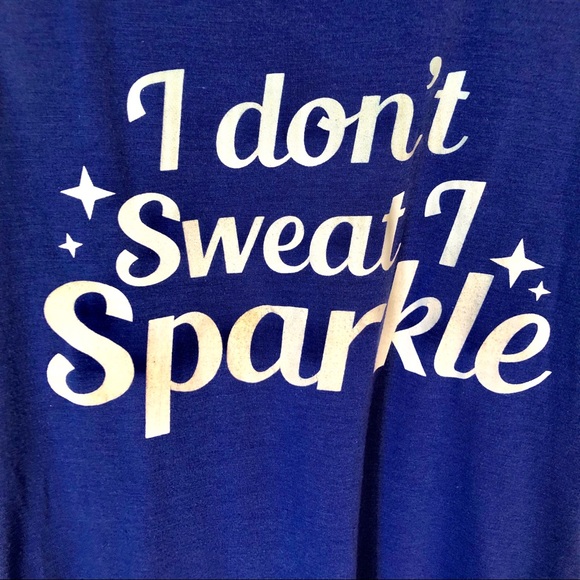 Chin-Up “I don’t sweat I sparkle” Workout Tank - Picture 3 of 7